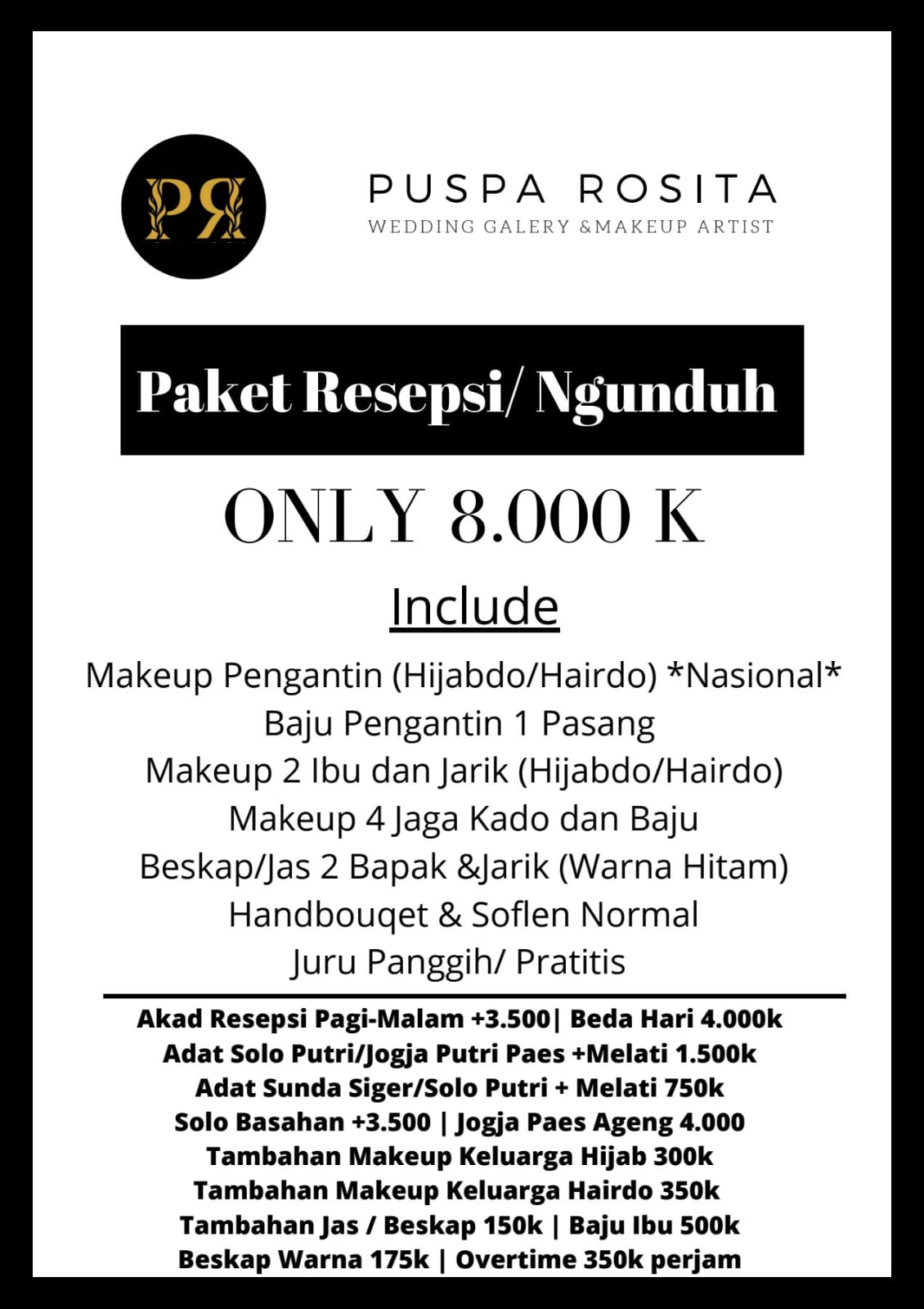 Foto vendor MUA Puspa Rosita Paket Paket Ngunduh Mantu (2026) 