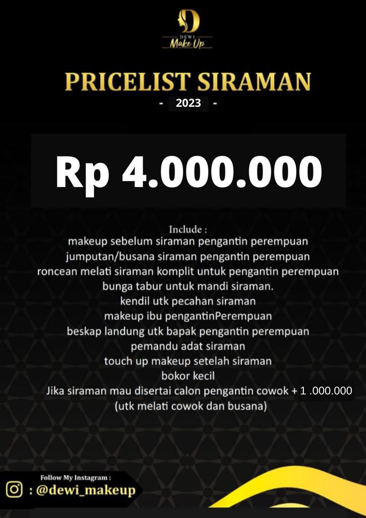 Foto vendor MUA dewi makeup Paket siraman (2026) 