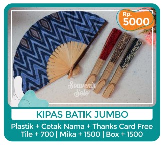 Foto vendor SOUVENIR SOUVENIR SOLO Paket Kipas Batik Jumbo 