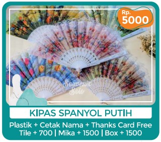 Foto vendor SOUVENIR SOUVENIR SOLO Paket Kipas Spanyol Putih 