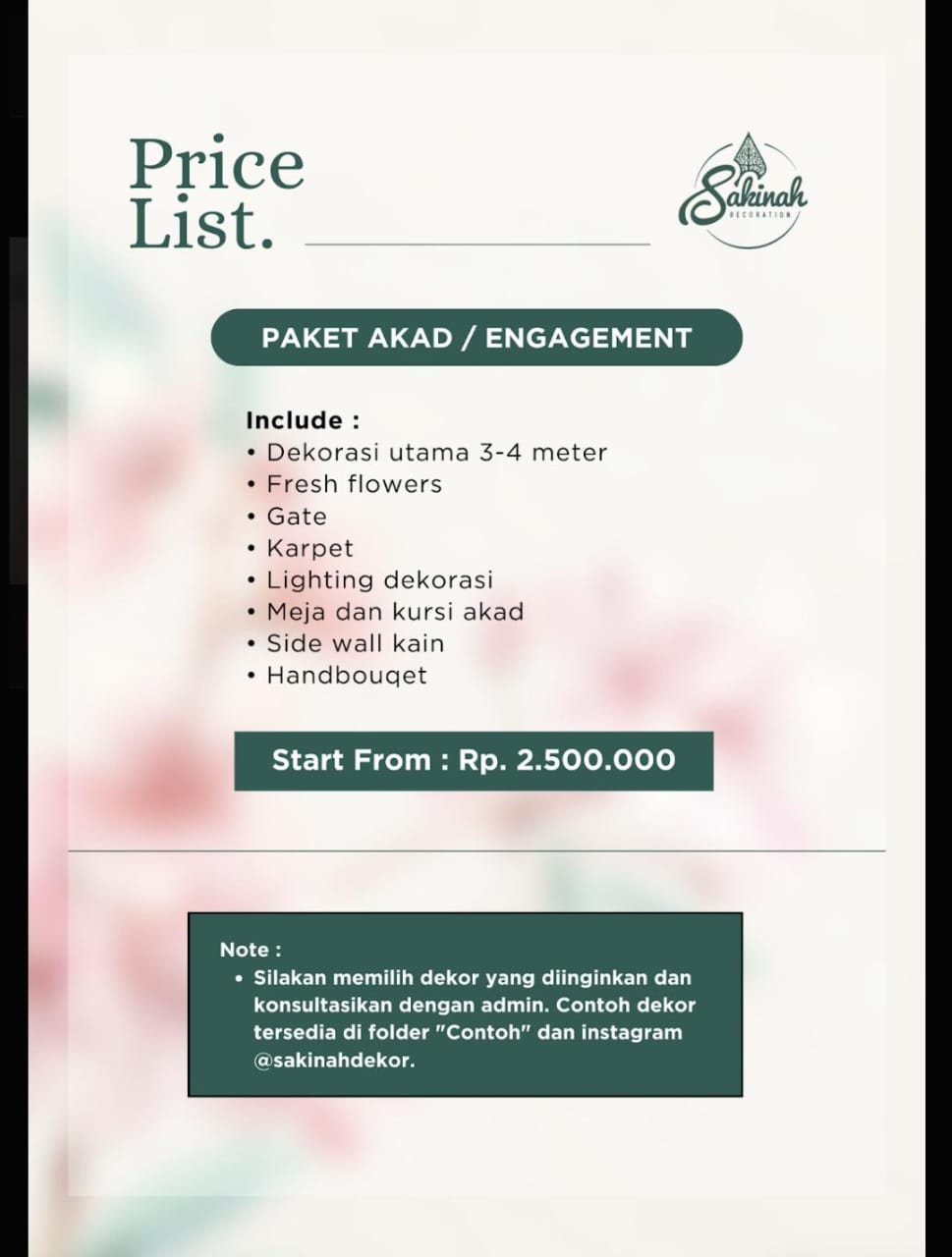 Foto vendor DEKORASI Sakinah Dekorasi Paket Paket Akad/ Engagement 