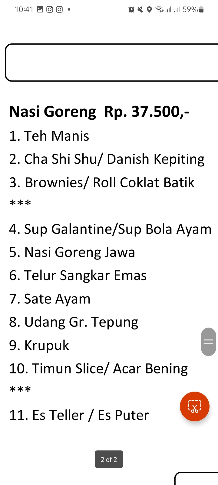 Foto vendor KATERING Chili Pari Catering Paket Racikan Spesial Nasi Goreng 