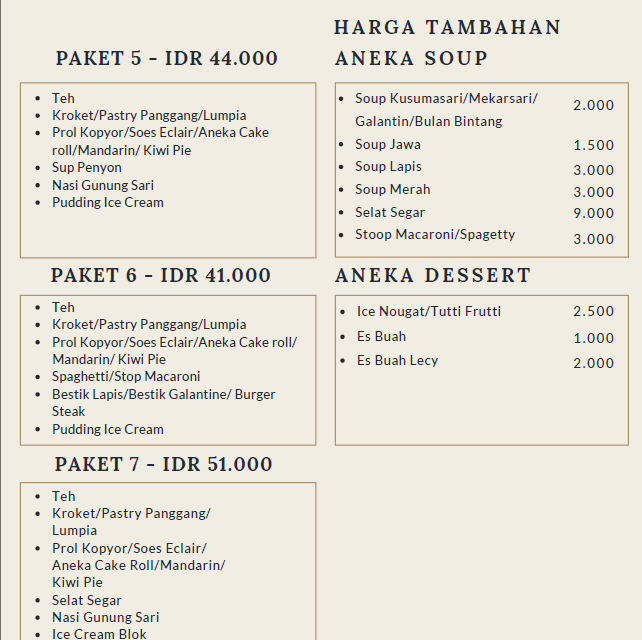 Foto vendor KATERING Kusuma Sari Catering Paket Paket 7A Racikan